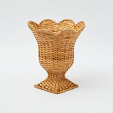 Mini rattan urn vase, a petite option for refined decor.