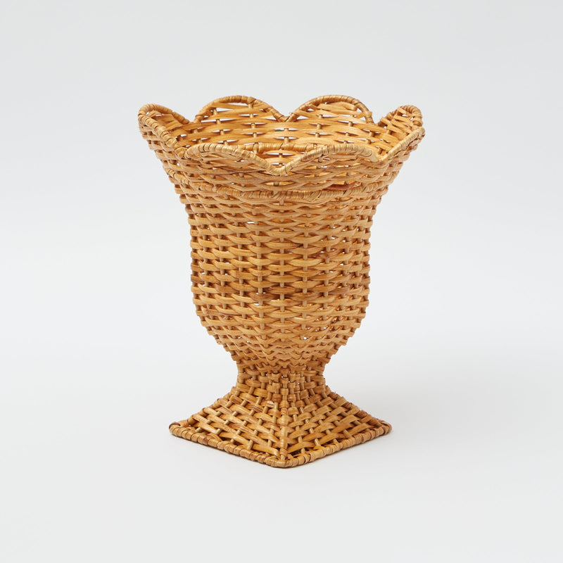 Small Natural Rattan Urn Vase - Mrs. Alice