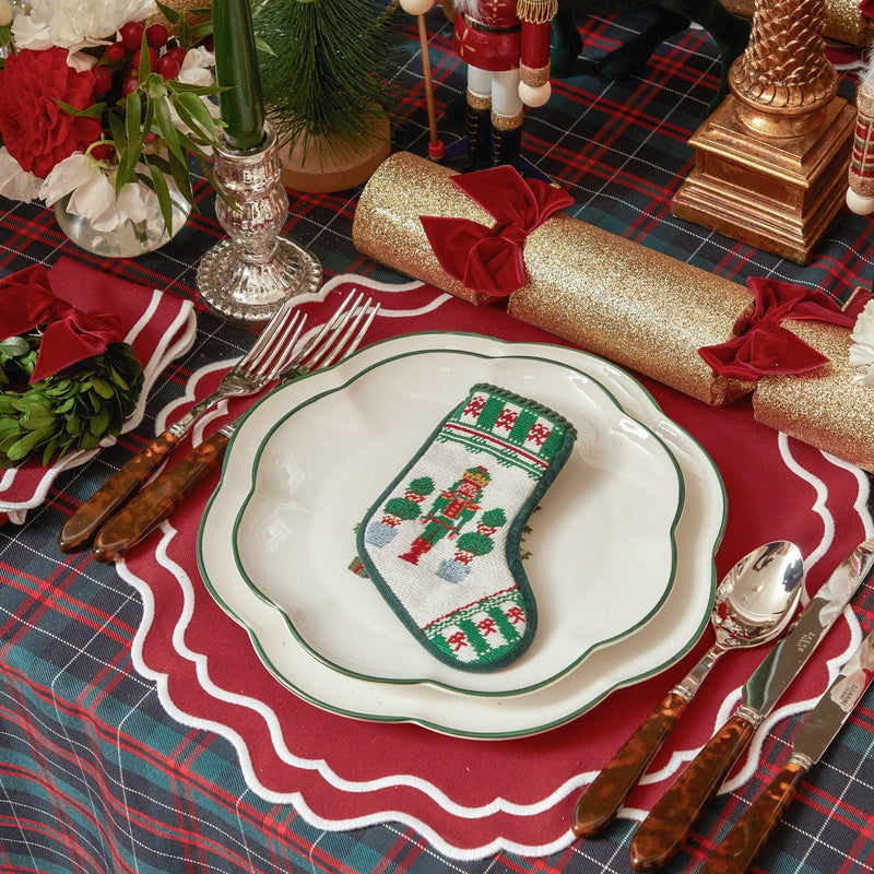 Small Needlepoint Nutcracker Stocking - Mrs. Alice