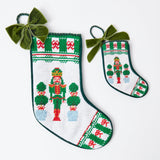 Small Needlepoint Nutcracker Stocking - Mrs. Alice
