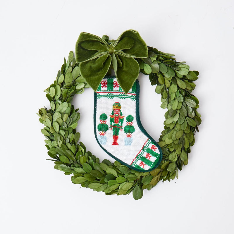Small Needlepoint Nutcracker Stocking - Mrs. Alice