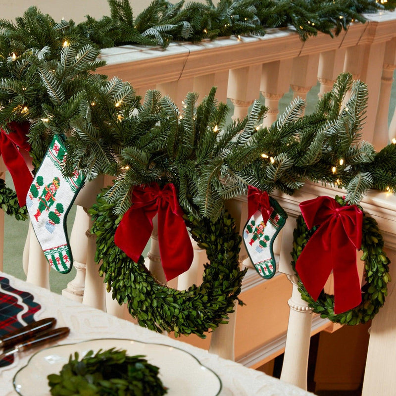 Small Needlepoint Nutcracker Stocking - Mrs. Alice