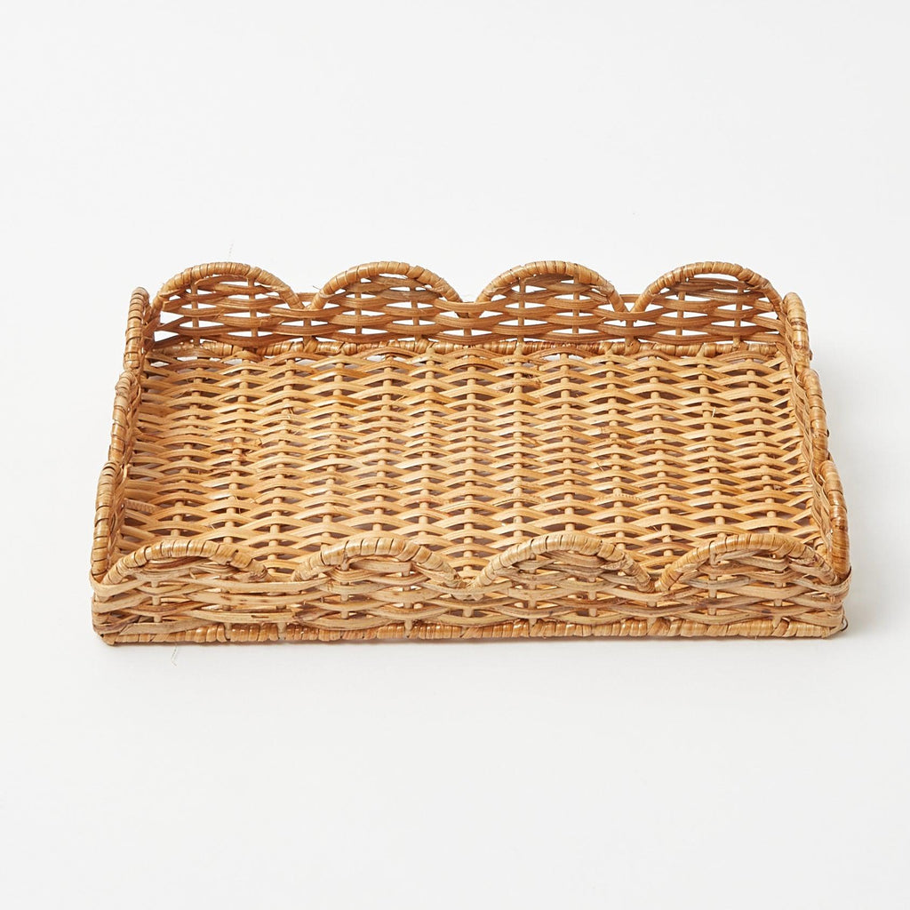 Small Scalloped Rattan Tray – Mrs. Alice