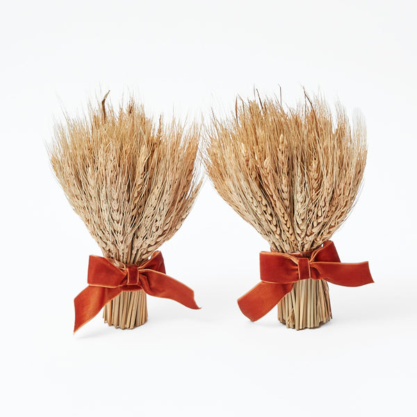 Elegant Ribboned Wheat Sheaf: Rustic charm for decor.