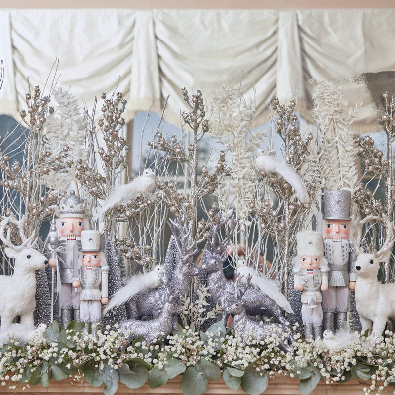 Snow White Glitter Reindeer (Pair) - Mrs. Alice