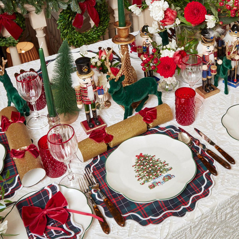 Add a touch of winter elegance to your table decor with the Snowflake Applique Tablecloth.