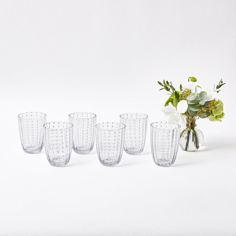 Elevate your glassware collection with our Speckle Water Glasses (Set of 6) - a blend of style and functionality.