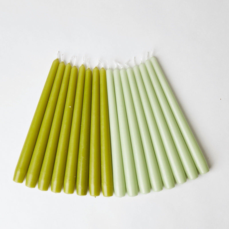 Spring Green Candles (Set of 8) - Mrs. Alice