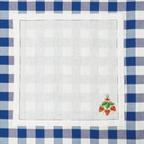 Strawberry White Linen Embroidered Napkins (Set of 4) - Mrs. Alice