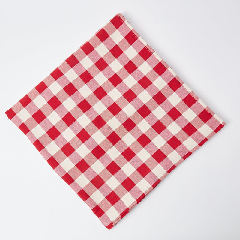 Swiss Red Gingham Tablecloth - Mrs. Alice