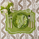 Sylvie Apple Green Embroidered Napkins (Set of 4) - Mrs. Alice