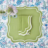 Sylvie Green Embroidered Napkins (Set of 4) - Mrs. Alice