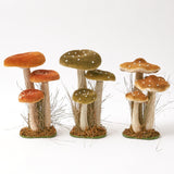 Elevate your decor with the rustic charm of the Tall Mixed Mushroom Set, a delightful ensemble for any space.