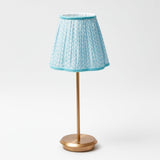 Add a touch of elegance to your interior with the Tall Rechargeable Table Lamp Stand, ideal for infusing your space with the captivating charm of the calming blue lampshade.