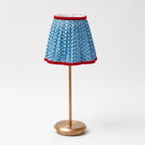 Tall Rechargeable Lamp with Blue Lotus Lampshade - Mrs. Alice
