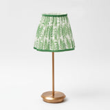 Tall Rechargeable Lamp with Green Fern Lampshade