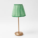 Tall Rechargeable Table Lamp with Green Lampshade (18cm)