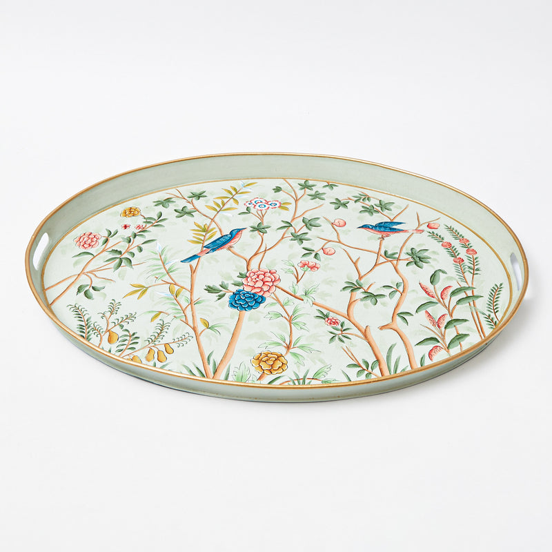 Chinoiserie Tole Oval Tray