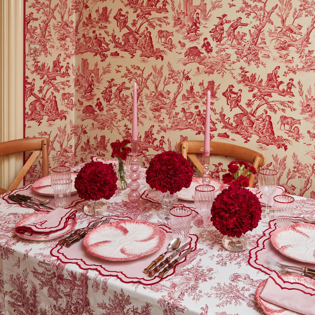 Valérie Pink Placemats & Napkins (Set of 4) Mrs. Alice