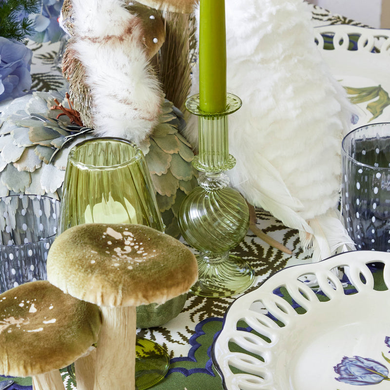 Serene Apple Green decor ensemble with the Camille Olive motif.