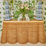 Celebrate the allure of coastal living with the Vivienne Rattan Scalloped Console Table, a must-have for infusing your space with the warmth and charm of the seaside.