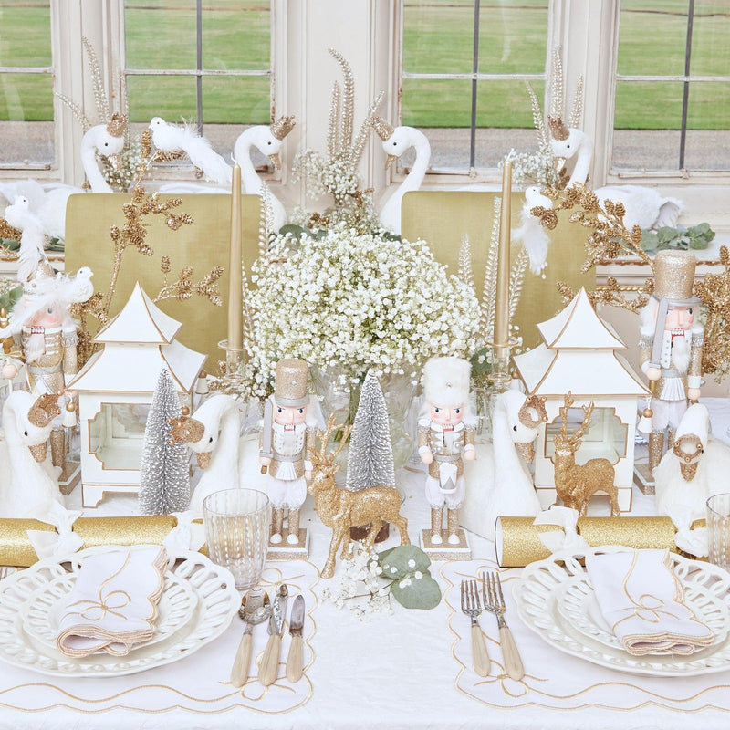 White & Gold Pagoda Lantern - Mrs. Alice