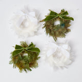 White Feather Wreath (Set of 4) - Mrs. Alice