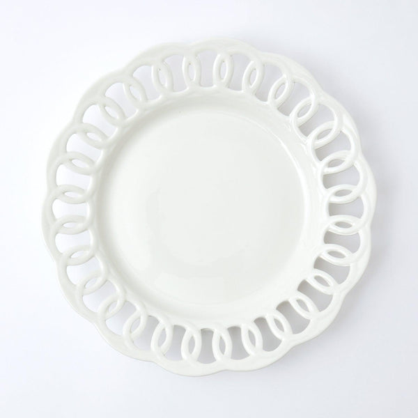 White Lace Dinner Plate - Mrs. Alice