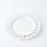 White Lace Dinner Plate - Mrs. Alice