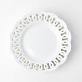 Enhance your holiday feasts with the classic charm of our Set of 4 White Lace Dinner Plates, designed to bring a touch of elegance to your Christmas celebrations, ensuring your holiday meals are served with flair.
