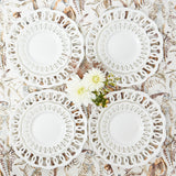 Enhance your holiday decor with the timeless beauty of our White Lace Starter Plate Set, adding a touch of elegance and sophistication to your Christmas celebrations, ensuring your holiday starters are served with flair.