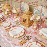 White Linen Pink Bow Napkins (Set of 4) - Mrs. Alice