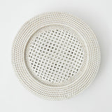 White Rattan Charger Plates (Set of 4) - Mrs. Alice