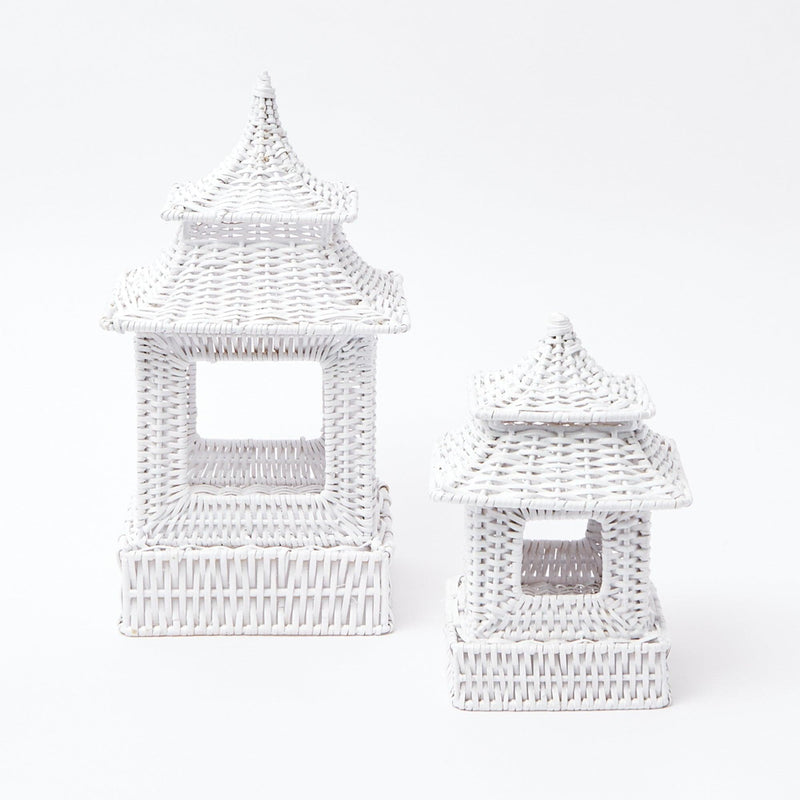 White Rattan Pagoda Lantern - Mrs. Alice