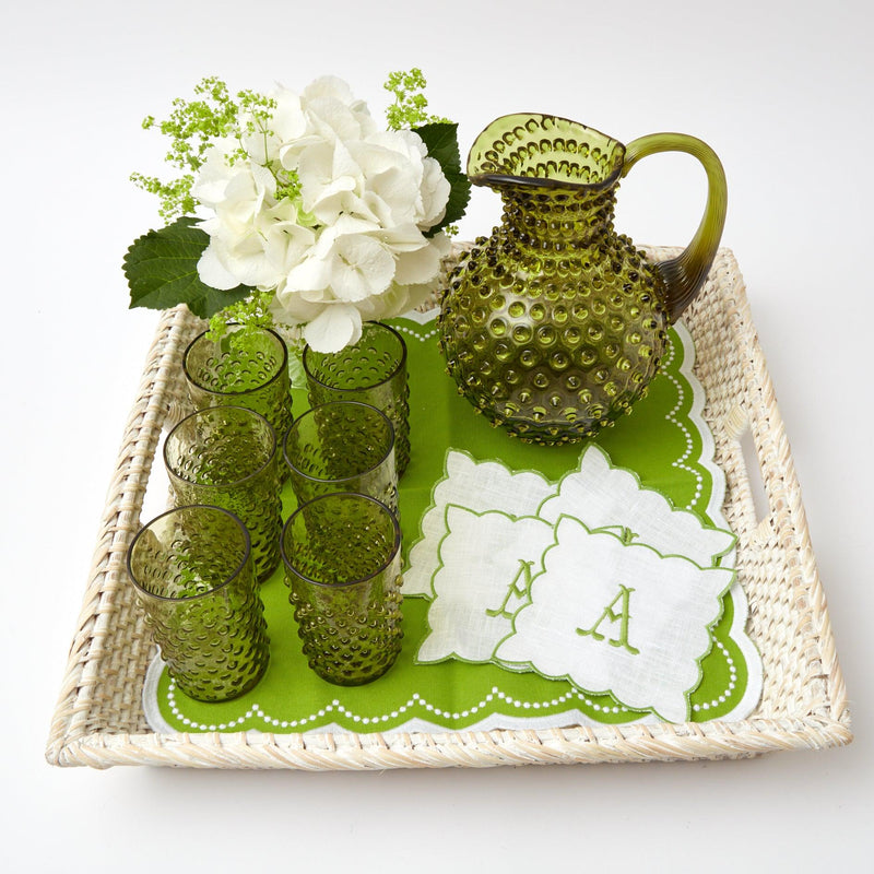 White Rattan Tray - Mrs. Alice