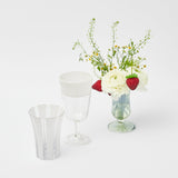 White Ribbon Wine Glasses (Set of 4) - Mrs. Alice