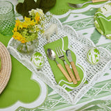 White Small Scalloped Rattan Tray - Mrs. Alice
