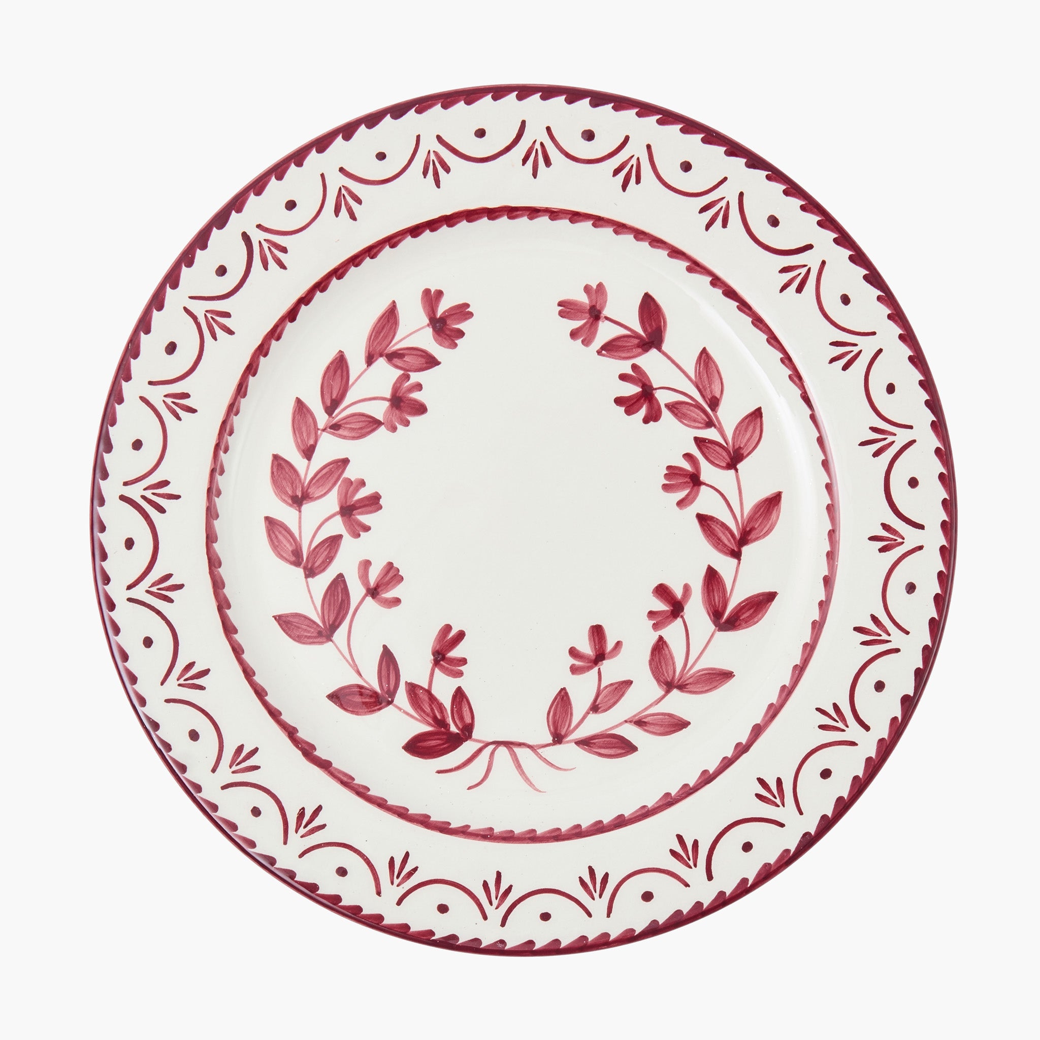 Josephine Burgundy Dinner Plate