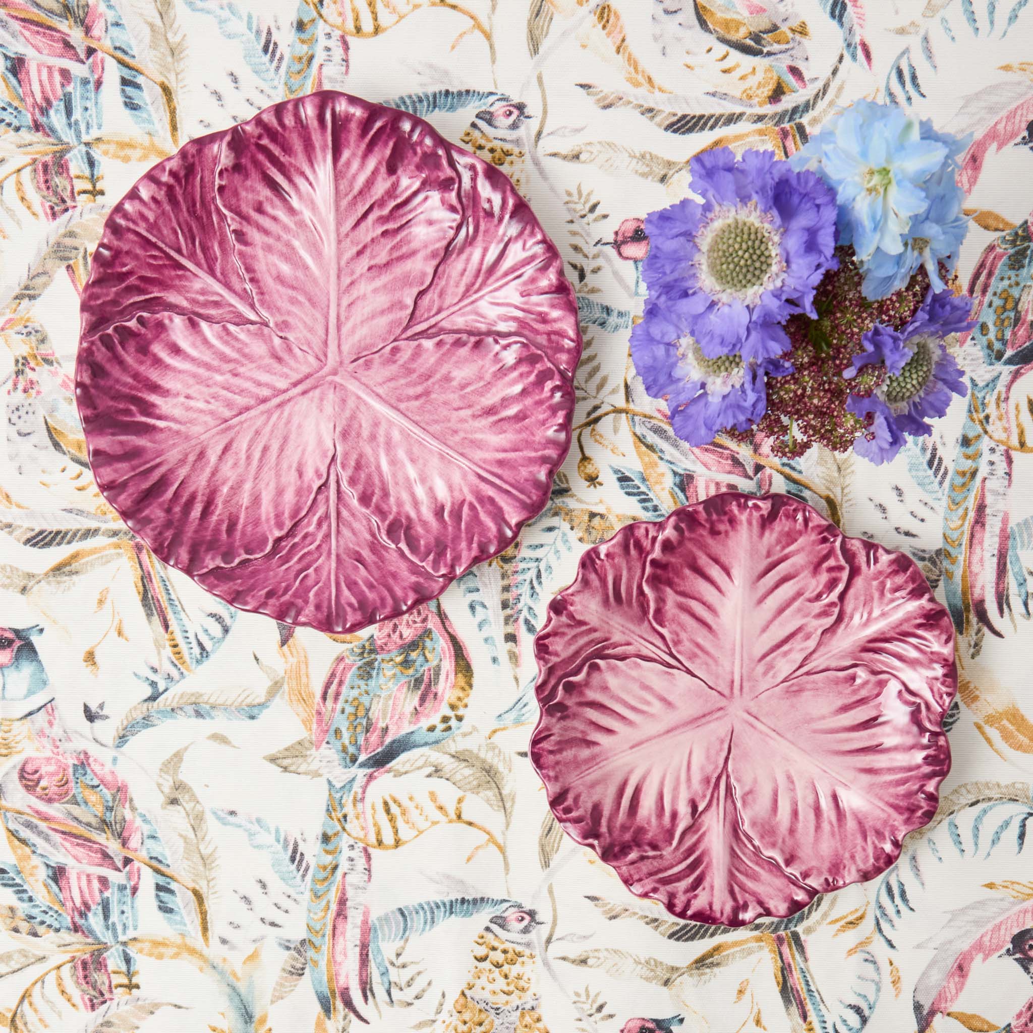 Serena Aubergine Cabbage Starter Plates (Set of 4)