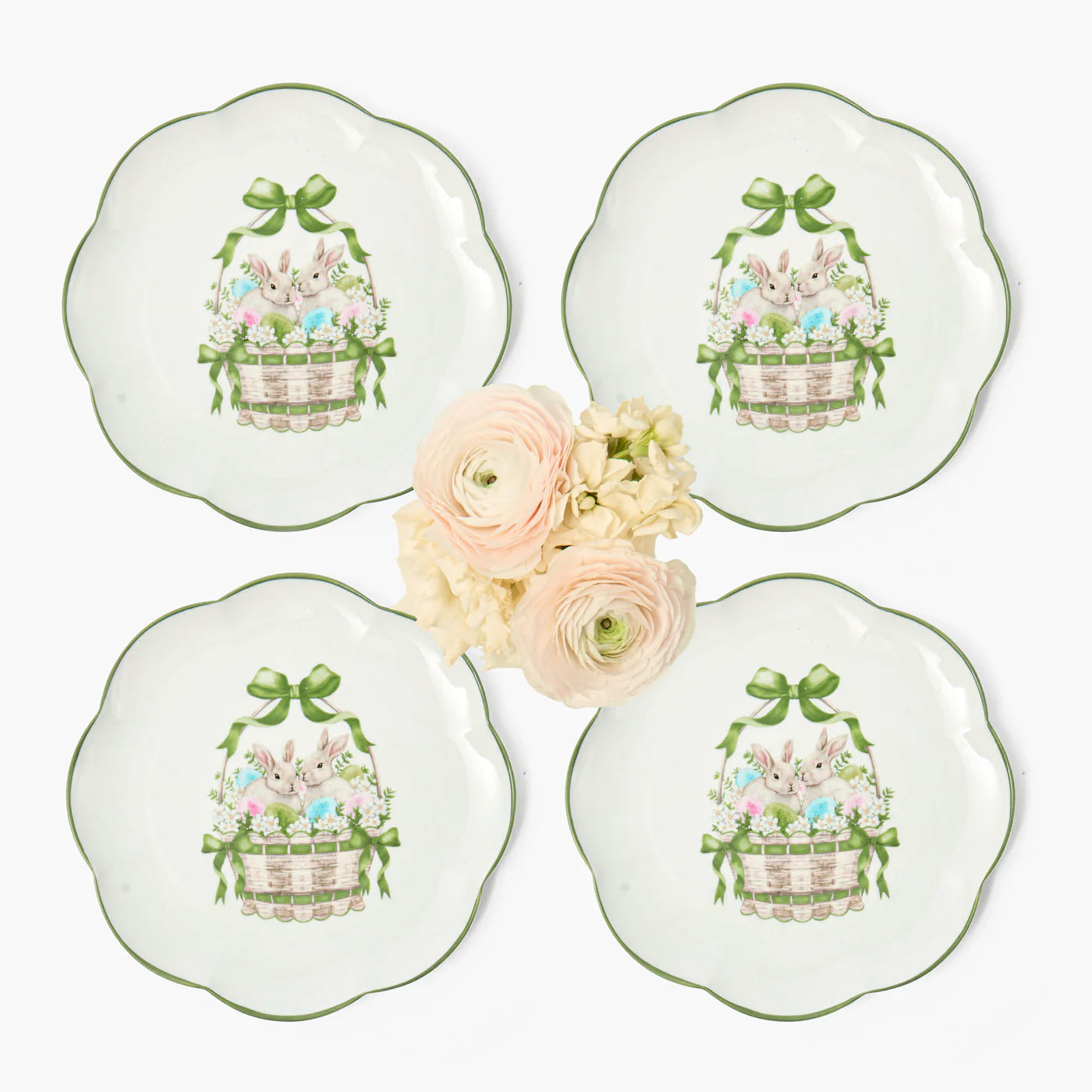 Bunnies in Basket Starter Plates (Set of 4)