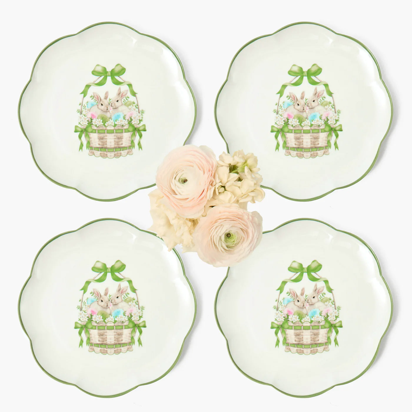 Bunnies in Basket Dinner Plate