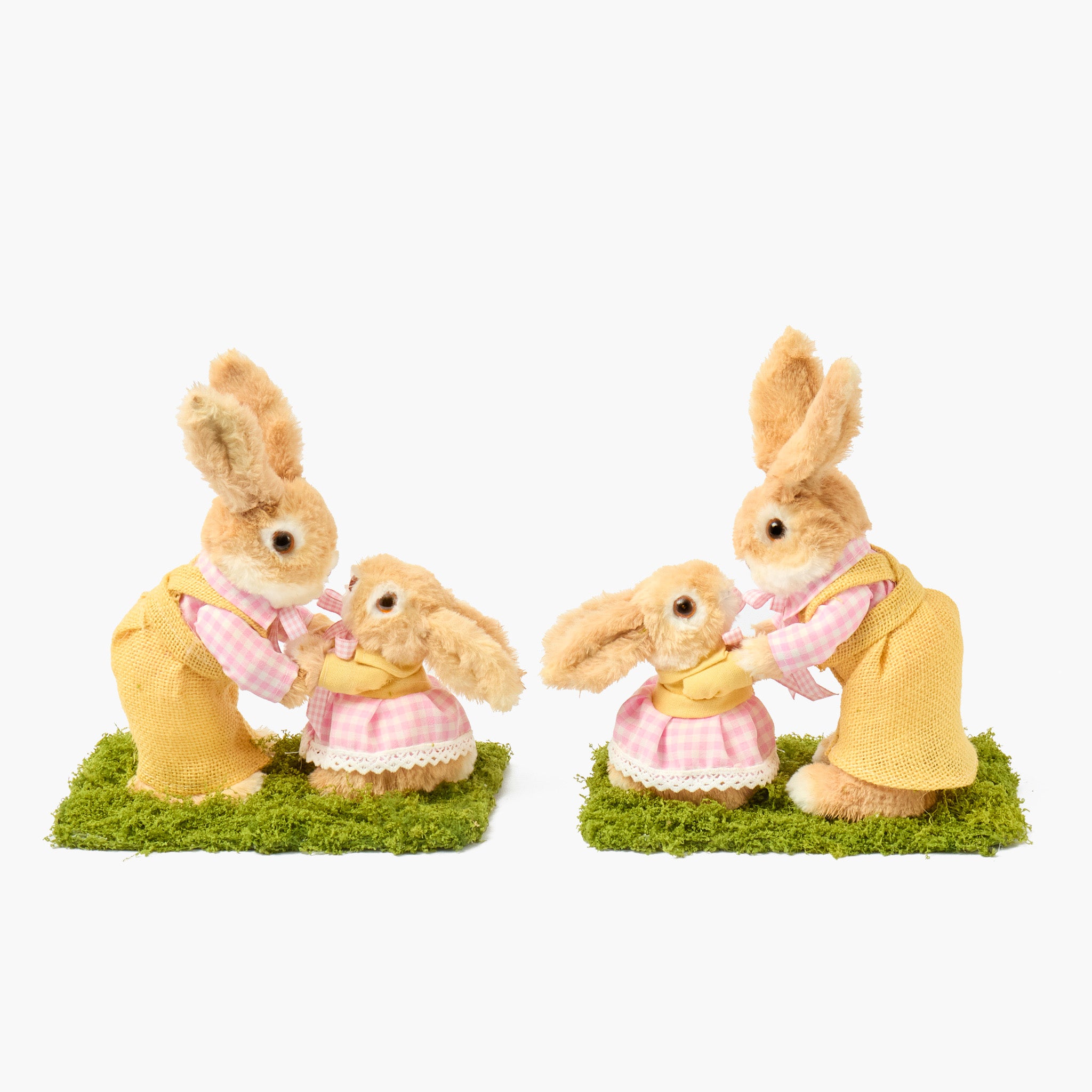 Mama & Baby Pink Gingham Bunny (Pair)