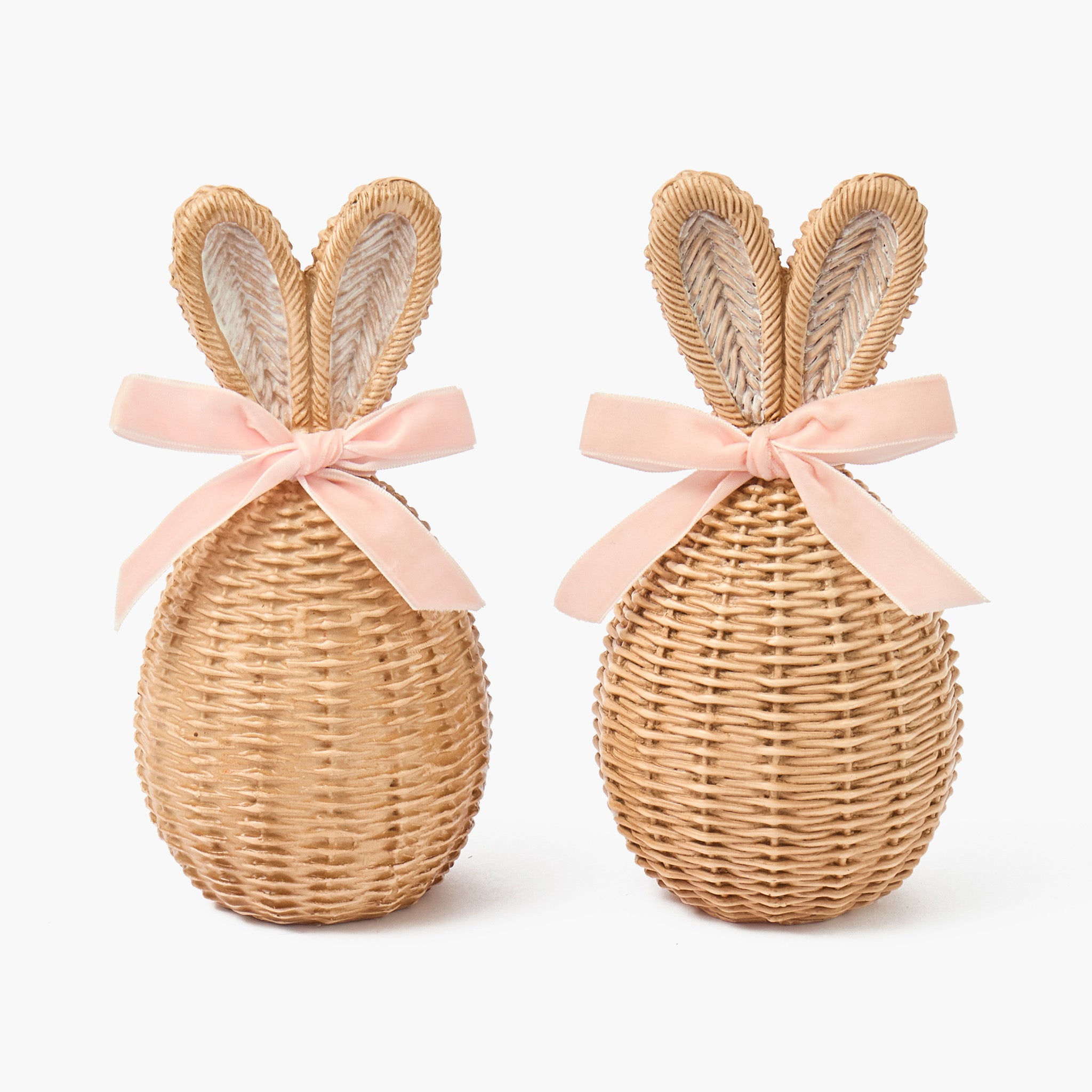 Rattan Eggs with Bunny Ears (Pair)