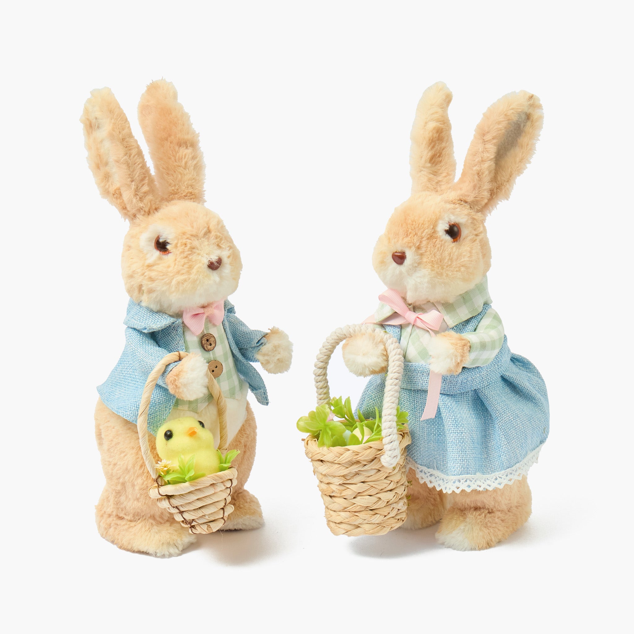 Mr. & Mrs. Rabbit in Blue (Pair)