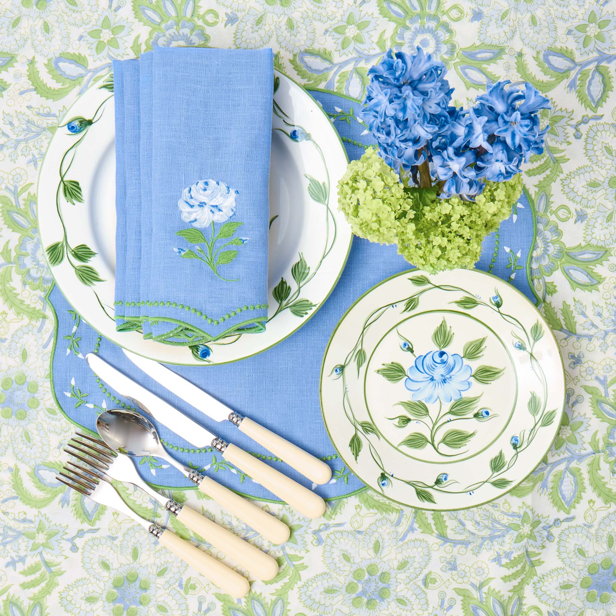 Green & Blue Cosima Tablecloth