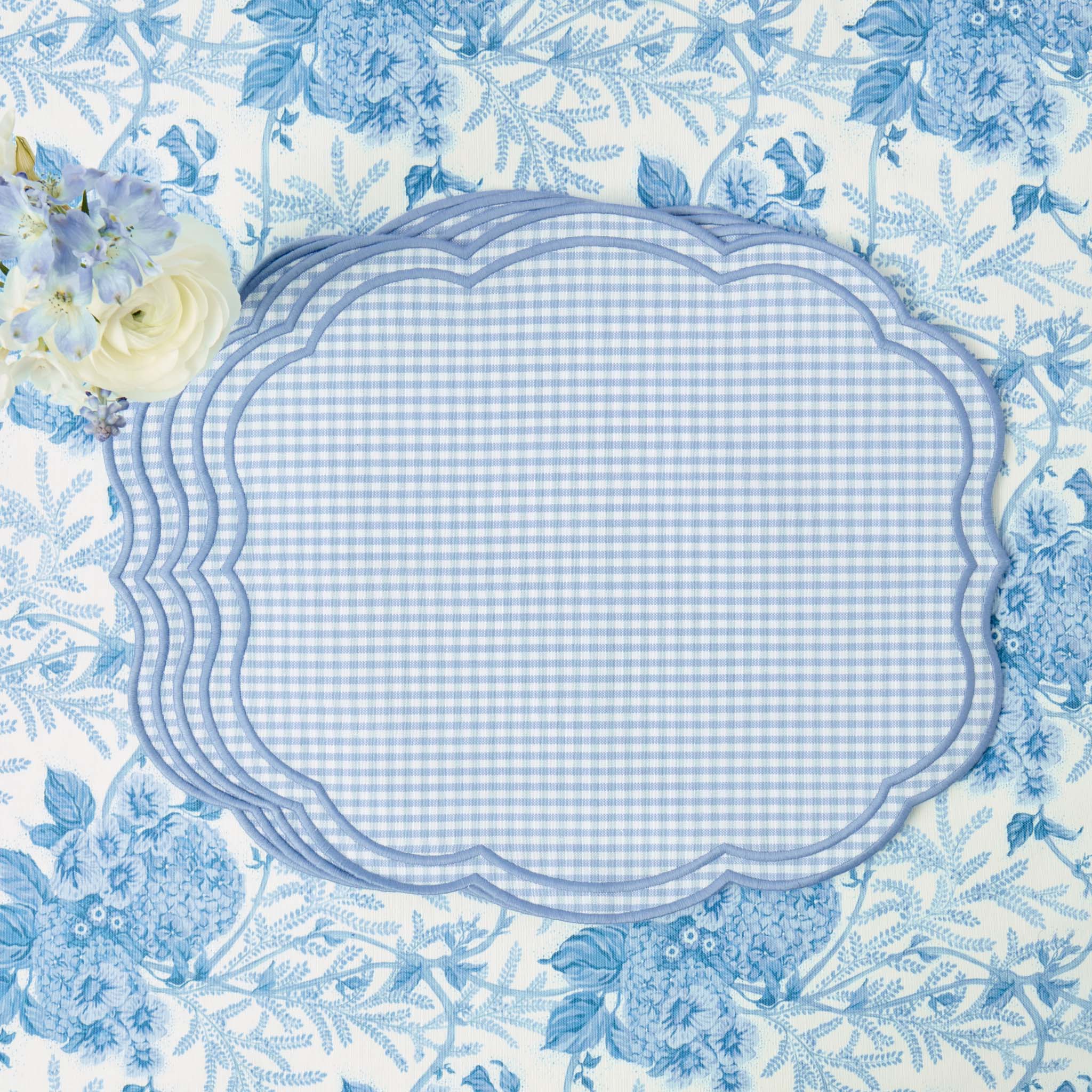Eloise Blue Gingham Placemats (Set of 4)