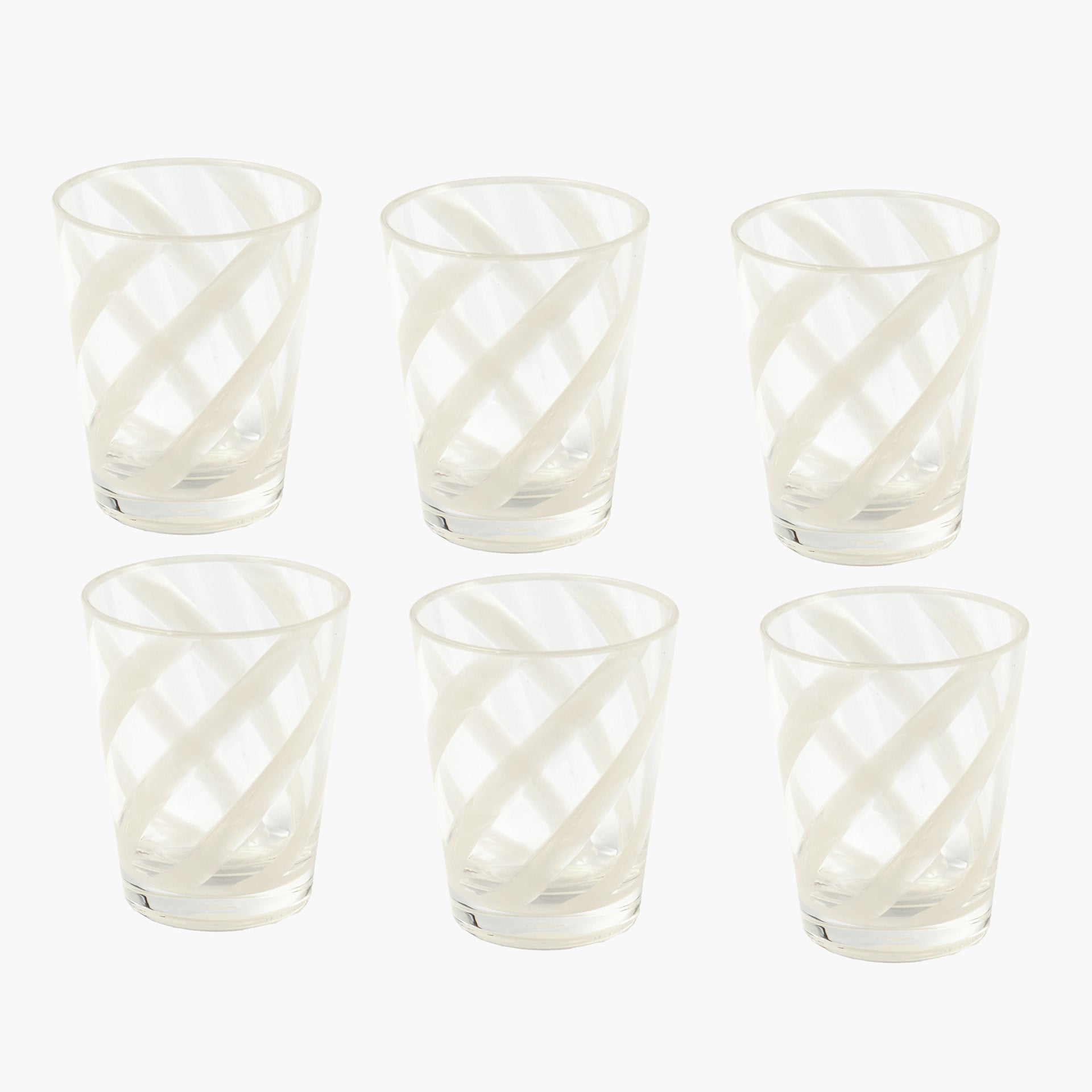 White Swirl Outdoor Glasses (Set of 6)