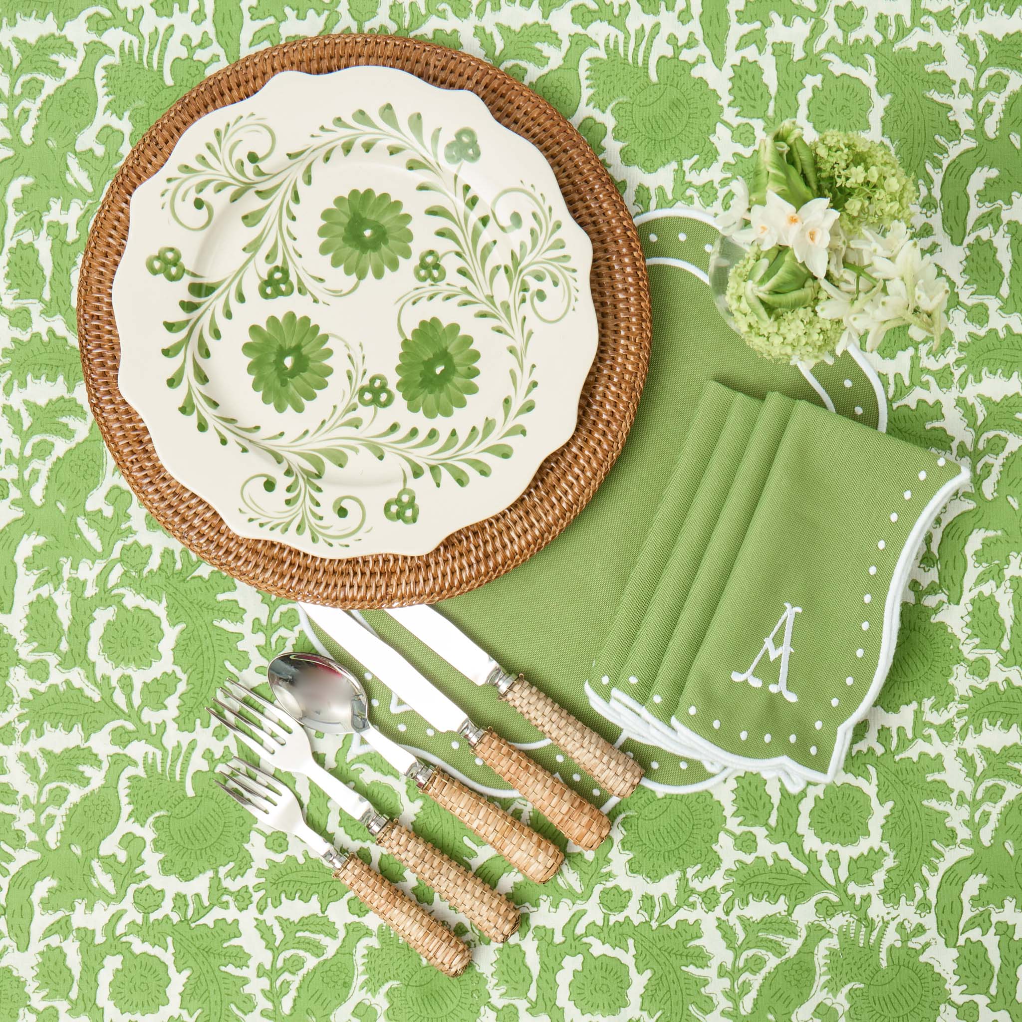 Brown Rattan Charger Plates (Set of 4)