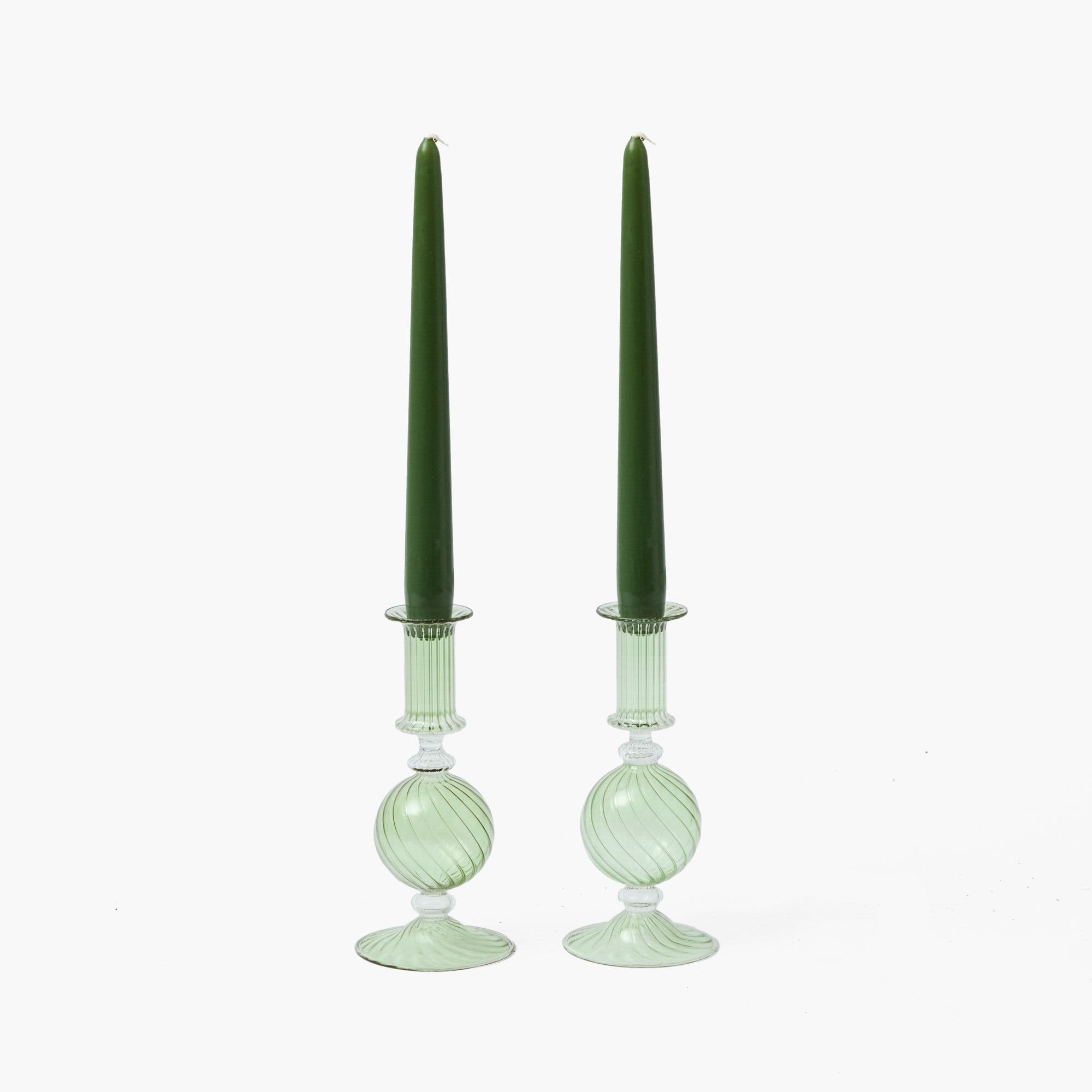 Small Camille Olive Candle Holder (Pair)