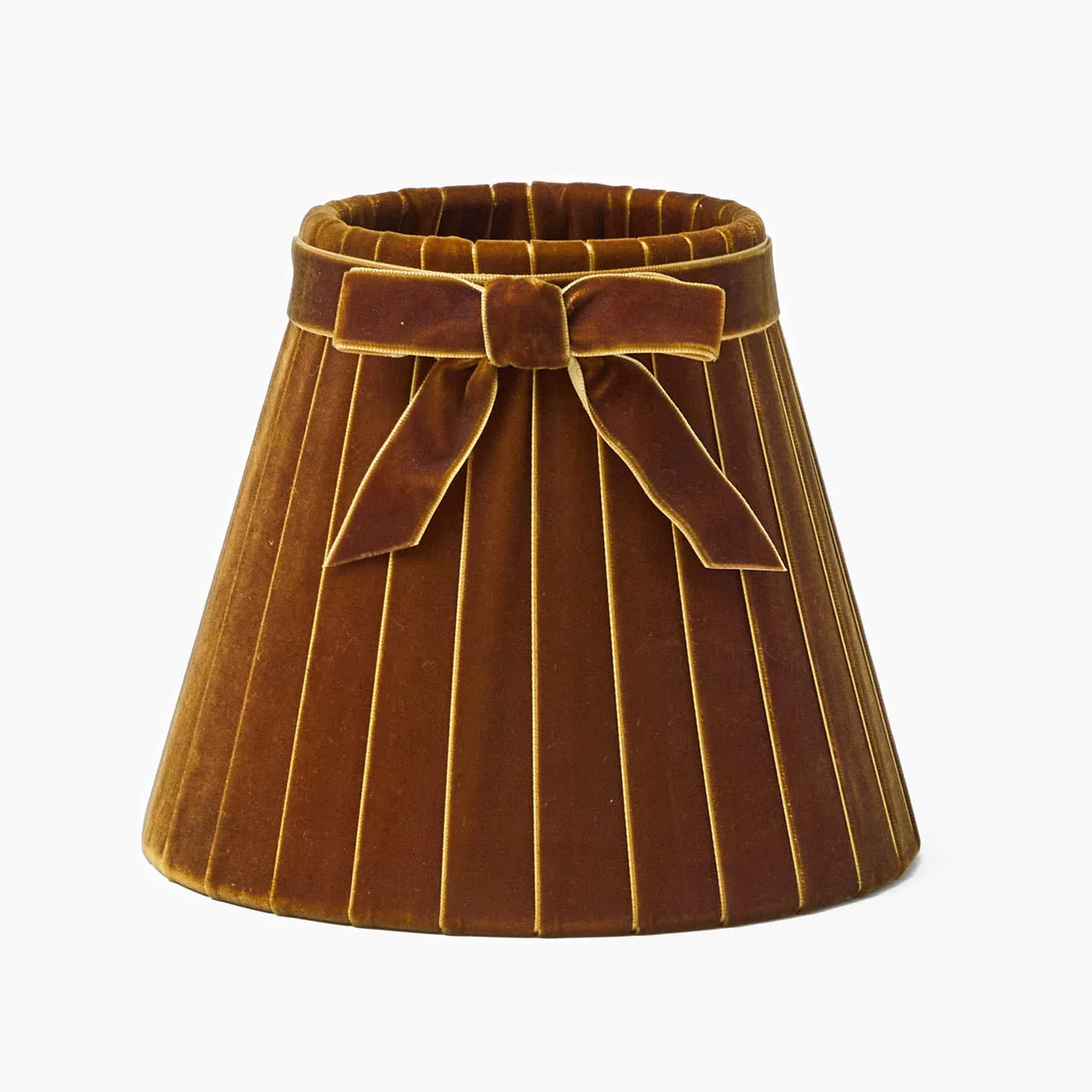 Chocolate Velvet Bow Lampshade (18cm)
